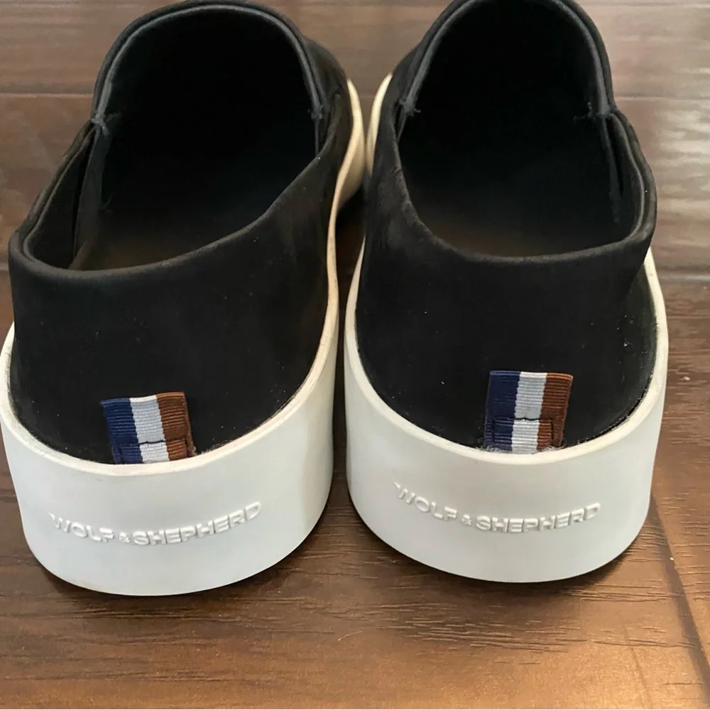Wolf & Shepherd Cruise Men's Slip On Black & White Shoe Size 42 US 9 - Picture 6 of 9
